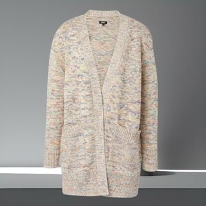 Apparis Brianna Open Cardigan Ivory Rainbow Long Sleeves